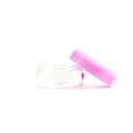 Frasco plástico pequeno com tampa rosa